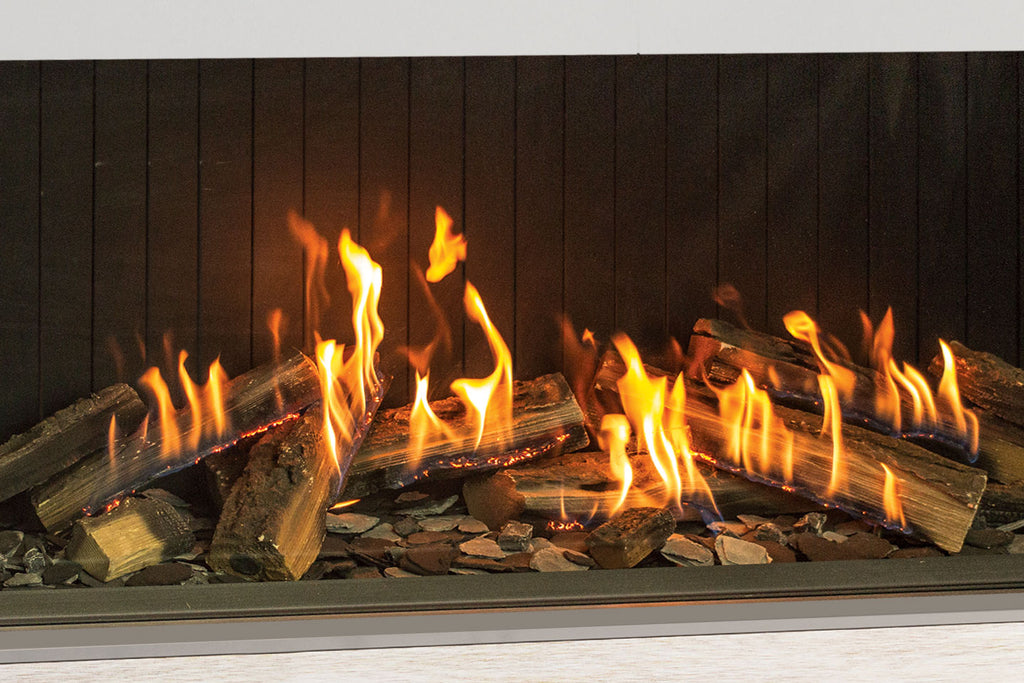 U70 Tall Ultra Urbana Gas Fireplace IPI NG w/Steel Fluted Liner (Fire-In-Log Separate) - Wheatland Fireplace