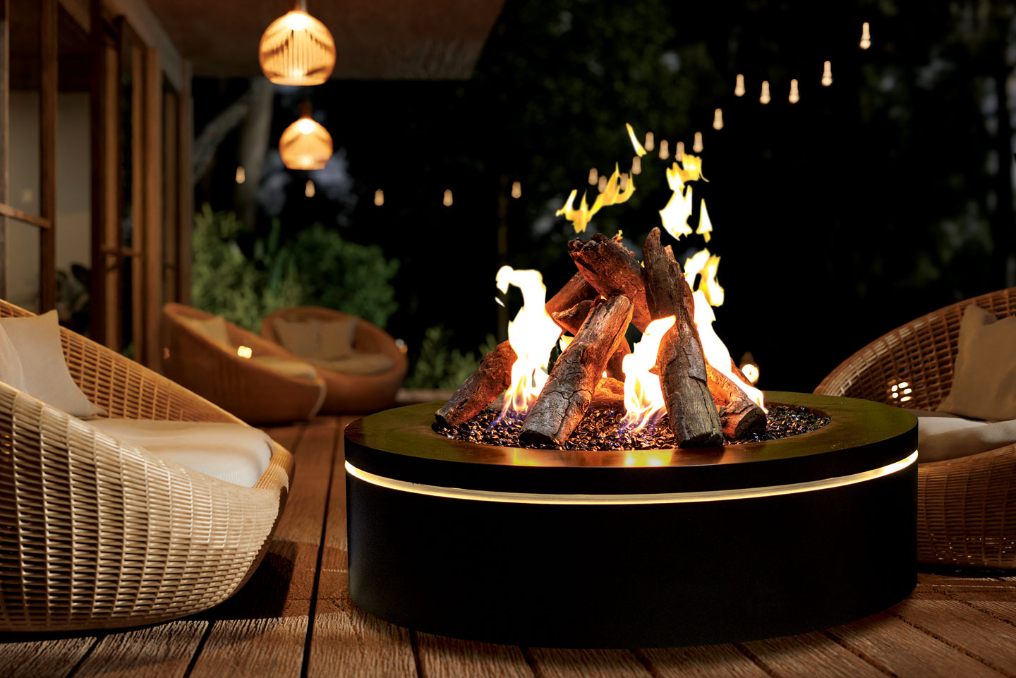 Urbana Halo 47 Gas Fire Pit - Wheatland Fireplace
