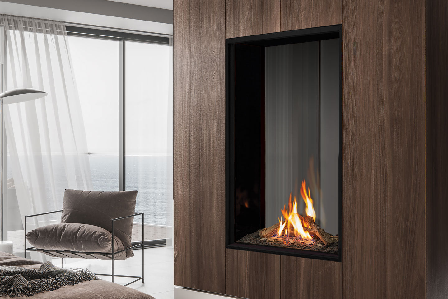 Urbana U33 Tall See-Through Gas Fireplace - Wheatland Fireplace