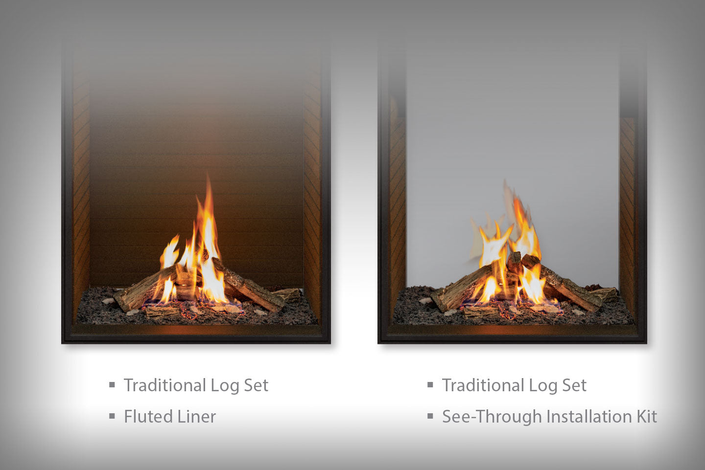 Urbana U33 Tall See-Through Gas Fireplace - Wheatland Fireplace