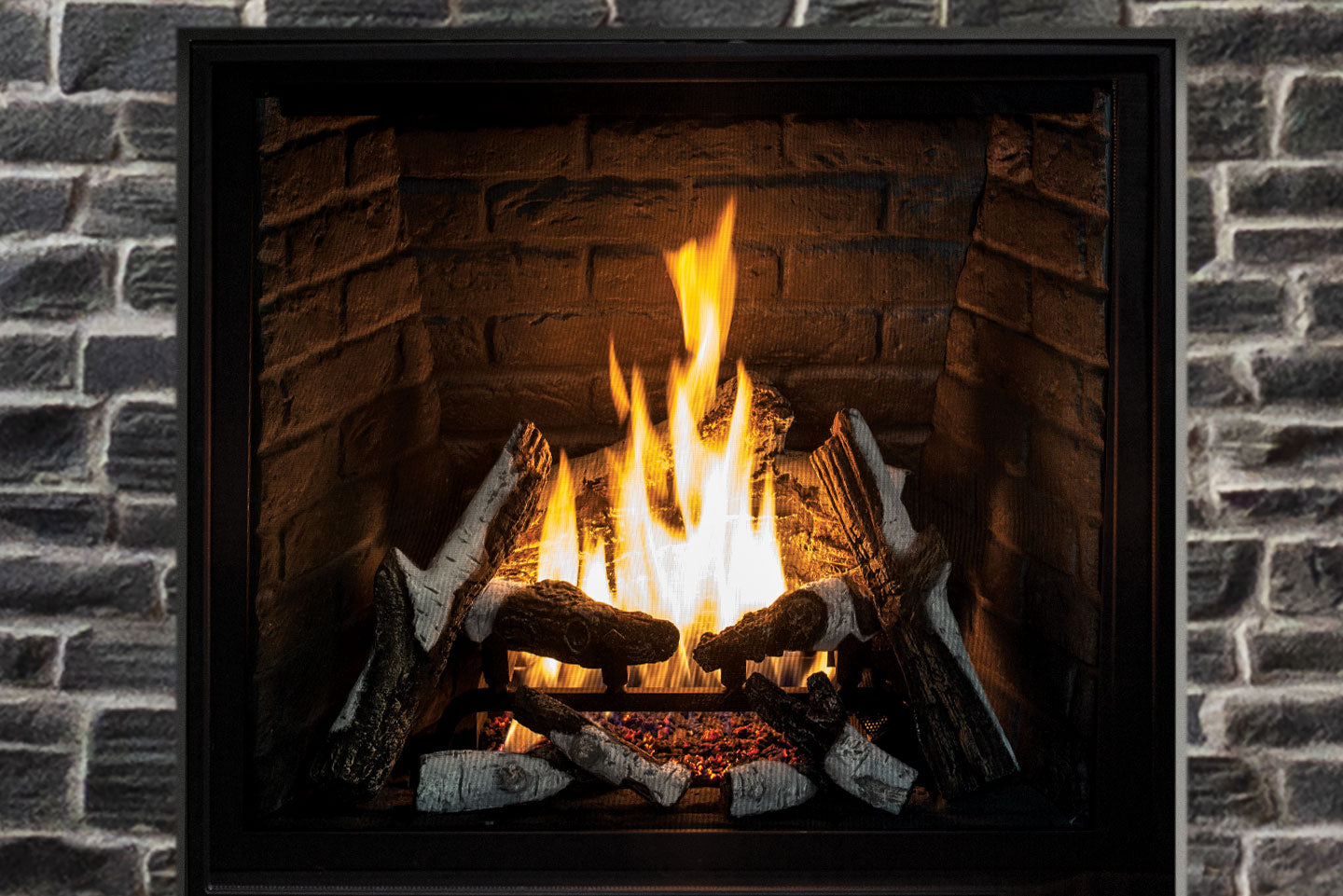 Urbana U37 Gas Fireplace — Glass Burner - Wheatland Fireplace