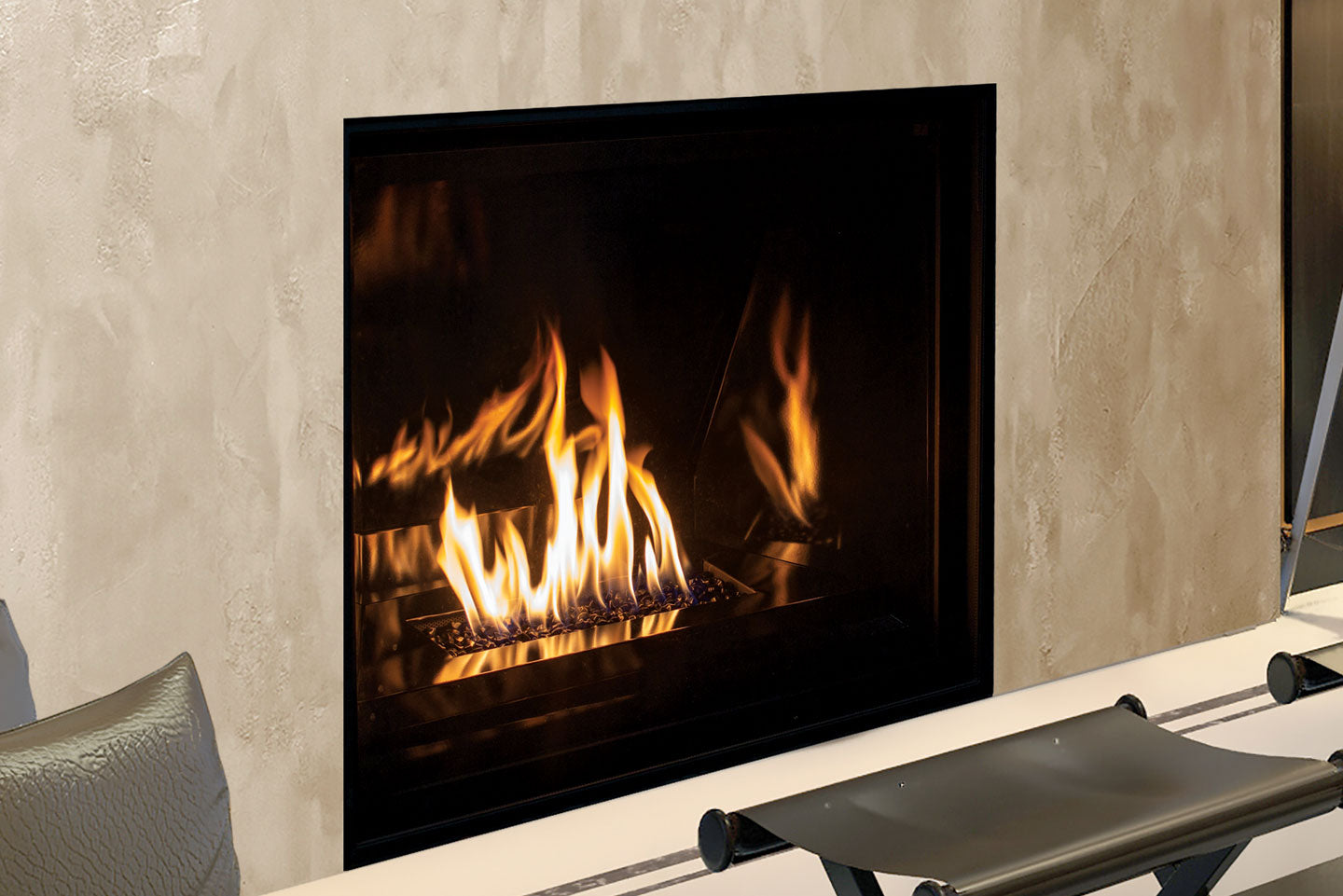 Urbana U37 Gas Fireplace — Glass Burner - Wheatland Fireplace