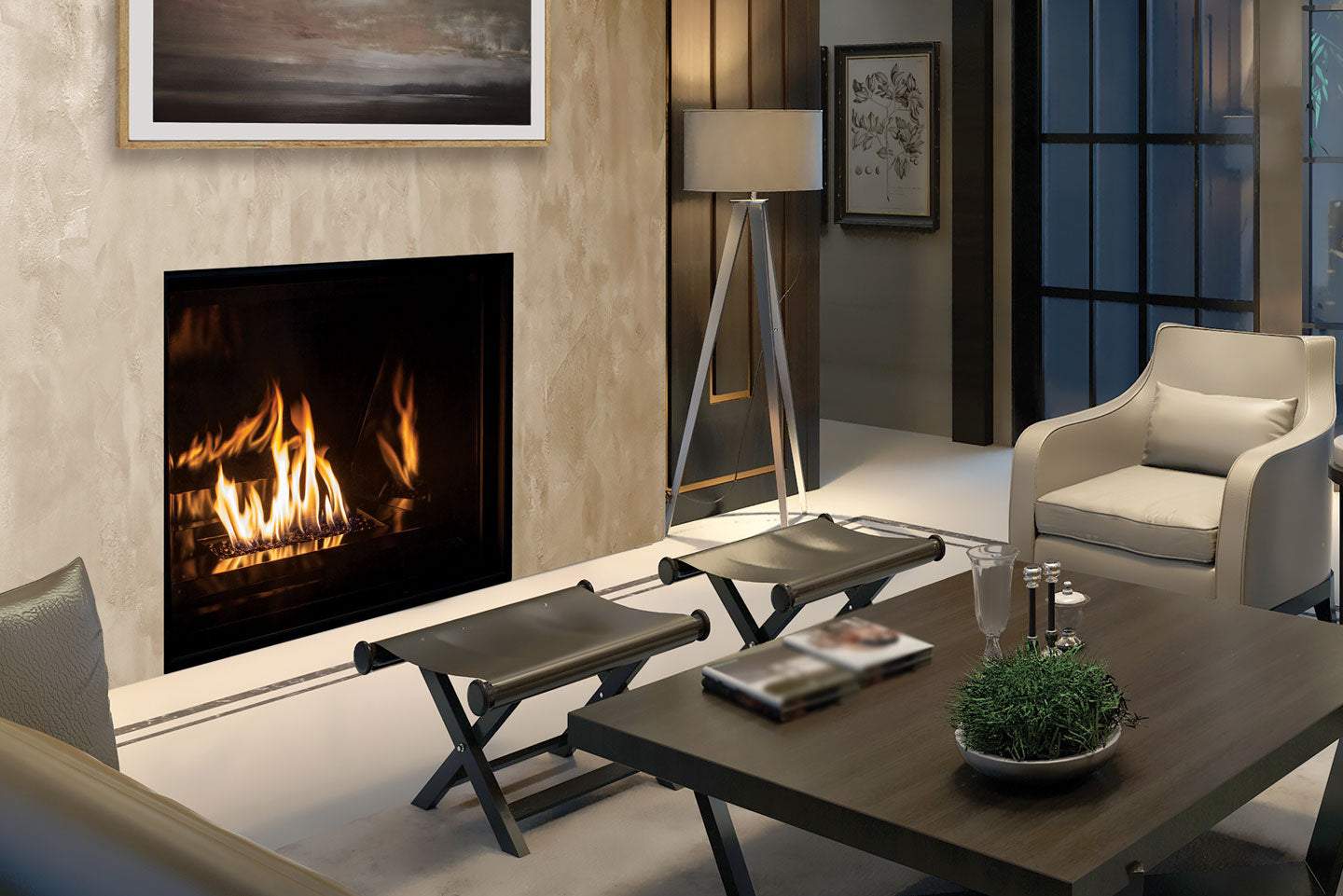 Urbana U37 Gas Fireplace — Log Burner - Wheatland Fireplace