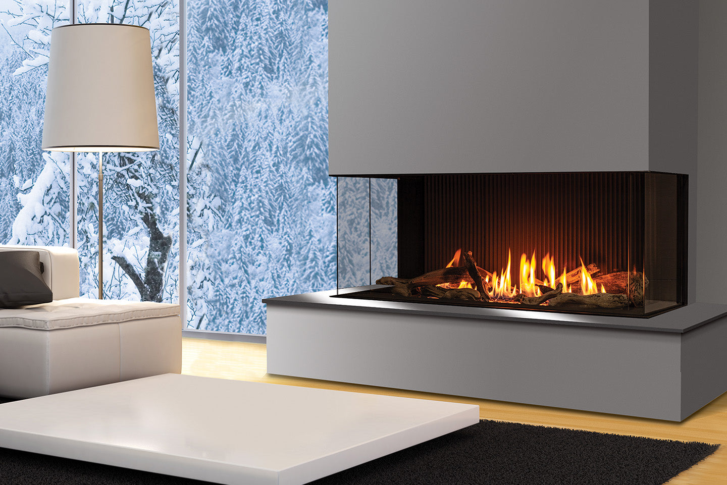 Urbana U50 Gas Fireplace — Colour LEDs - Wheatland Fireplace