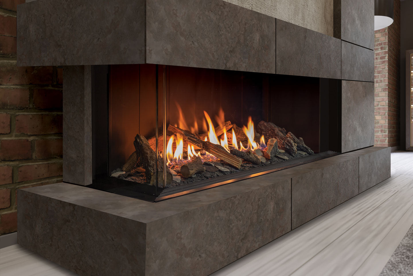 Urbana U50 Gas Fireplace — Colour LEDs - Wheatland Fireplace