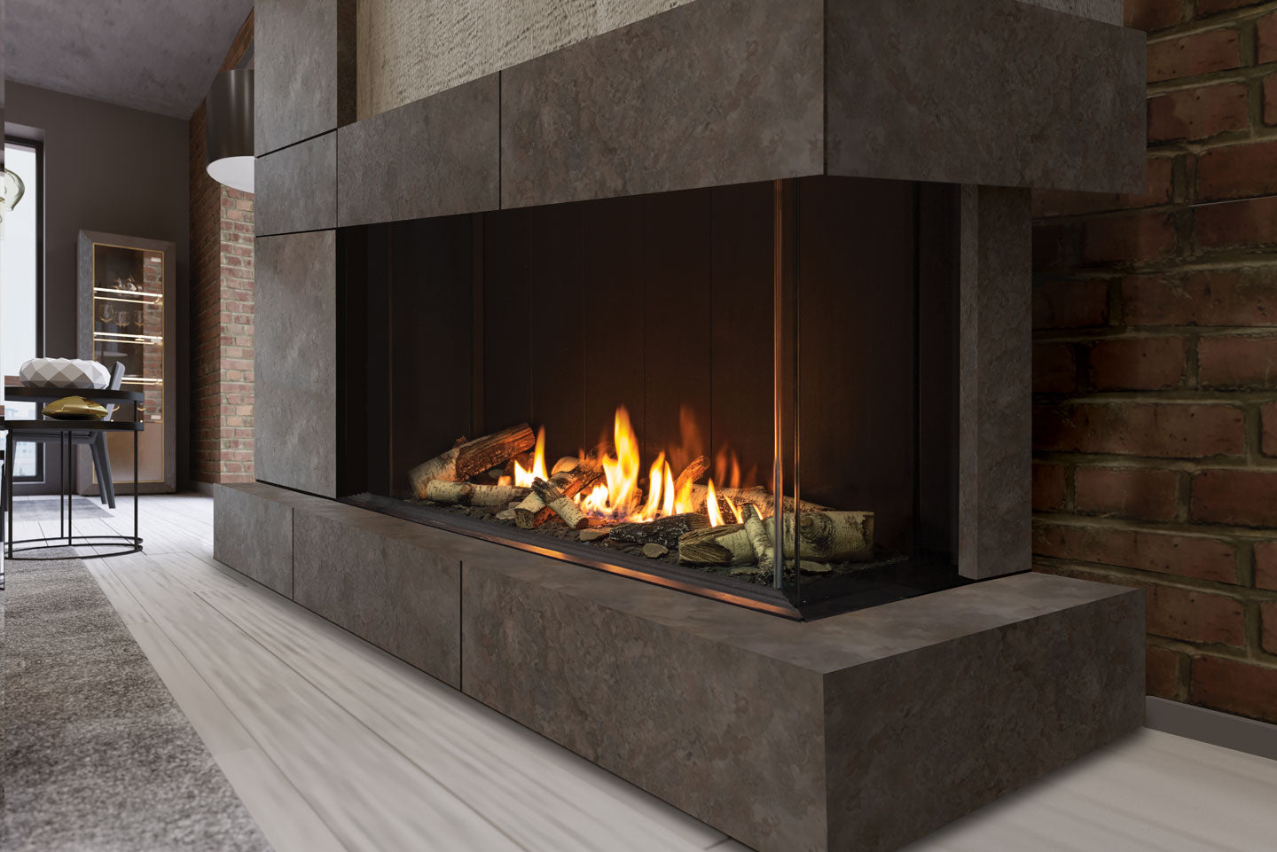Urbana U50 Tall Gas Fireplace - Wheatland Fireplace