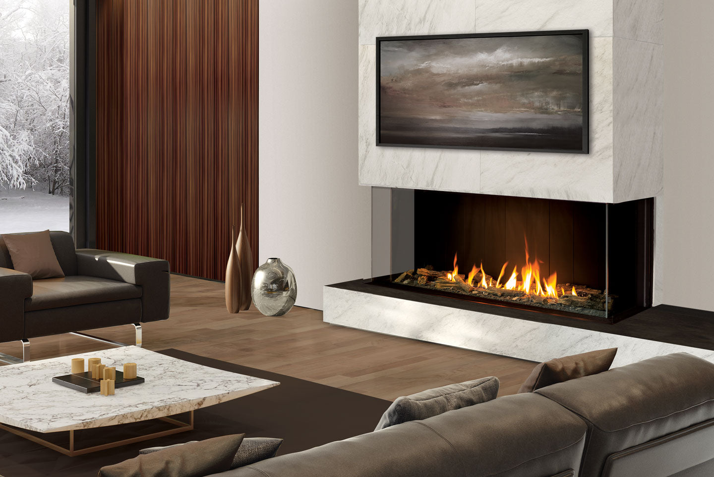 Urbana U70 Tall Gas Fireplace - Wheatland Fireplace