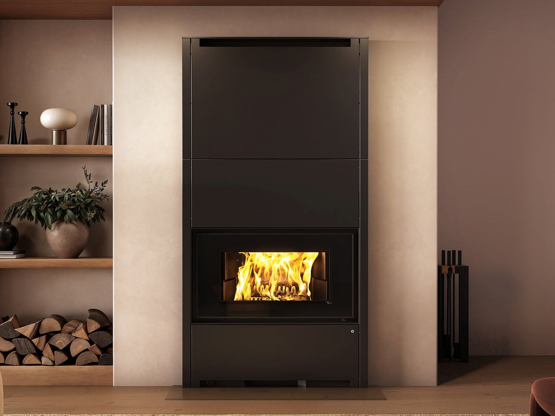 TALL FACEPLATE (84 1/4") WITH INTEGRATED GRAVITY AIR DISTRIBUTION KIT - Wheatland Fireplace