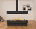 Ortal 130 Island Flat Hood w/ Base(Clearance) - Wheatland Fireplace