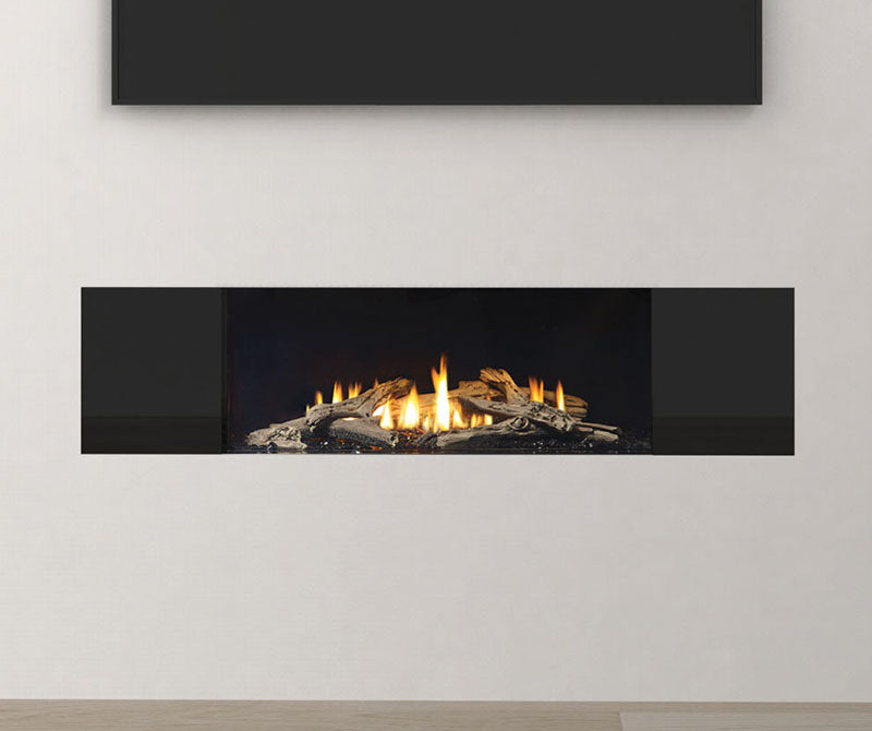 Regency Extended View Panels — Black Glass for CV40E/CV72E - Wheatland Fireplace