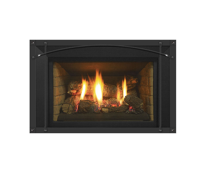 Regency Vignette Faceplate Tudor — Black (rustic) for LRI4E - Wheatland Fireplace