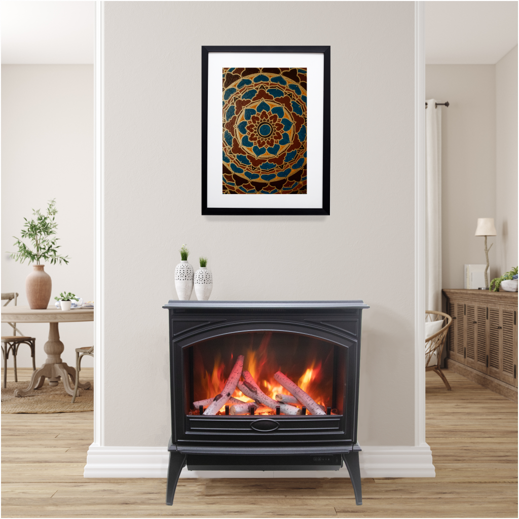 Amantii Cast Iron Freestand Electric Fireplace - Wheatland Fireplace