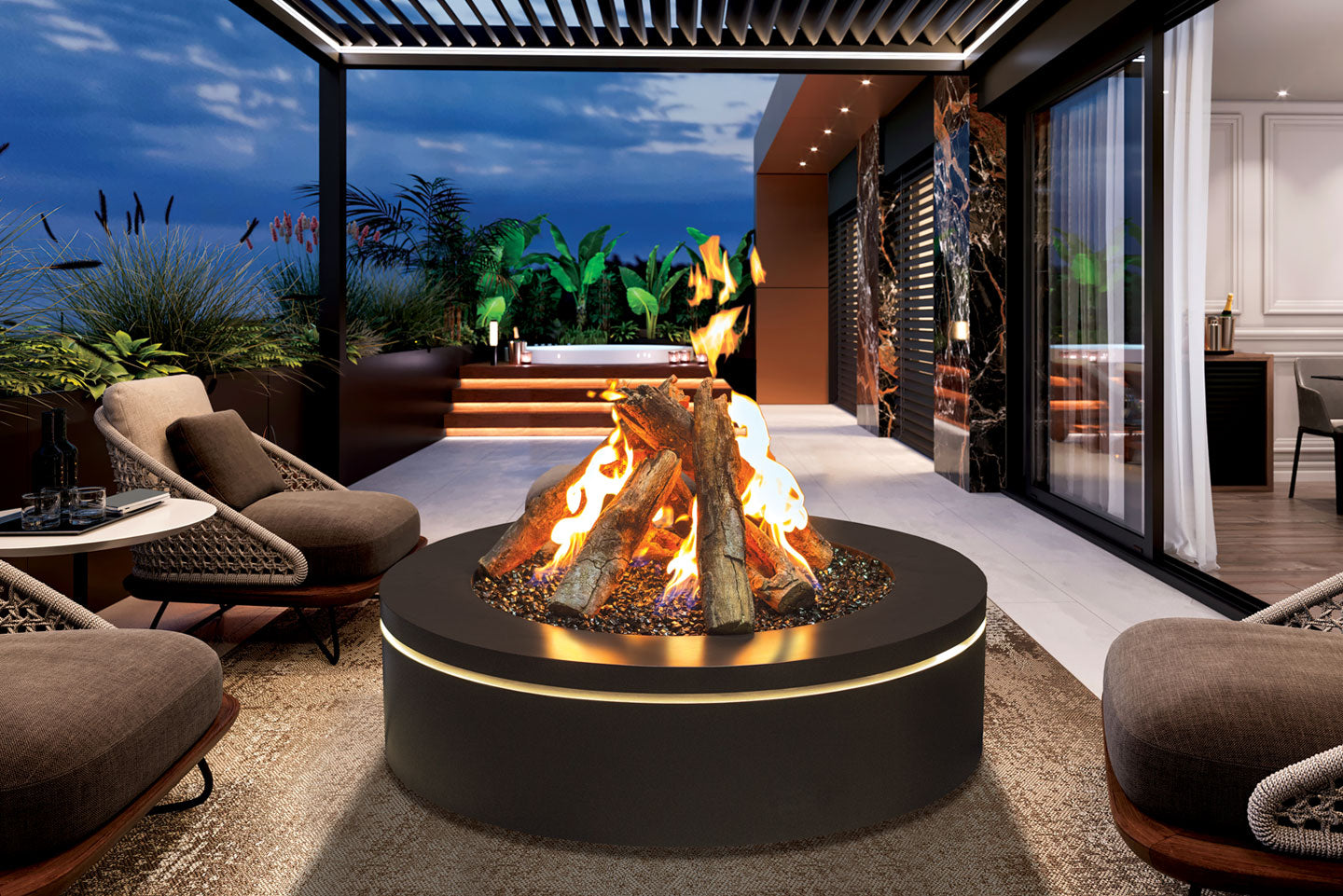 Urbana Halo 40 Gas Fire Pit - Wheatland Fireplace