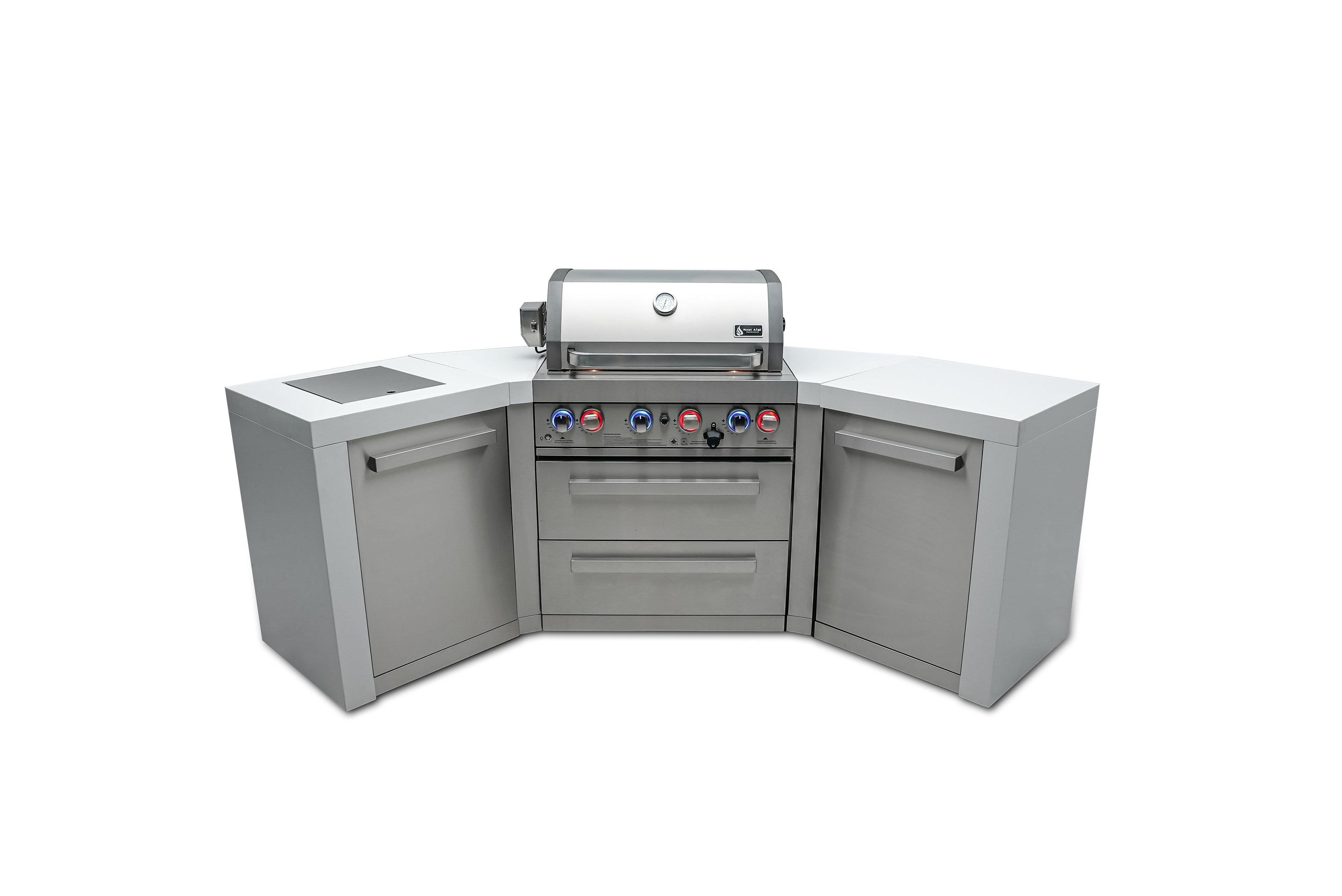 Mont Alpi 400 Deluxe Island with 45 Degree Corners - Wheatland Fireplace