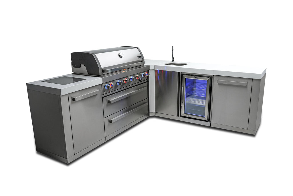 Mont Alpi 805 Island with a 90 Degree Corner and Beverage Center - Wheatland Fireplace