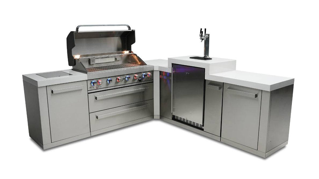 Mont Alpi 805 Island with a 90 Degree Corner and Kegerator - Wheatland Fireplace