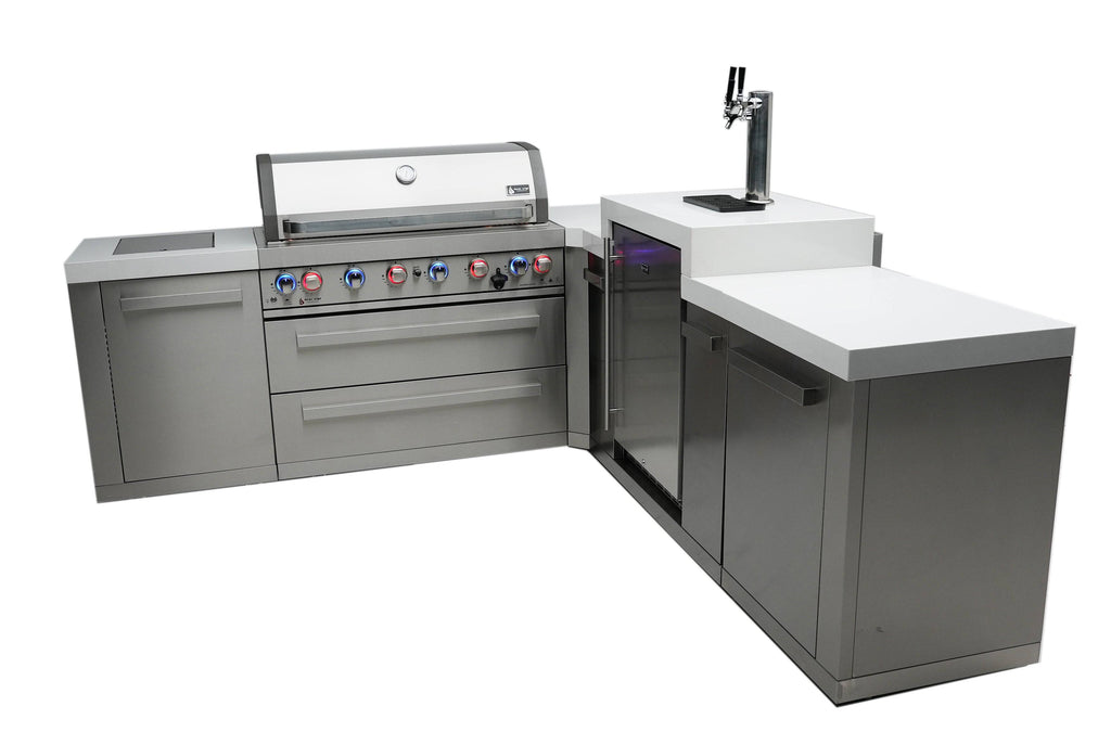 Mont Alpi 805 Island with a 90 Degree Corner and Kegerator - Wheatland Fireplace