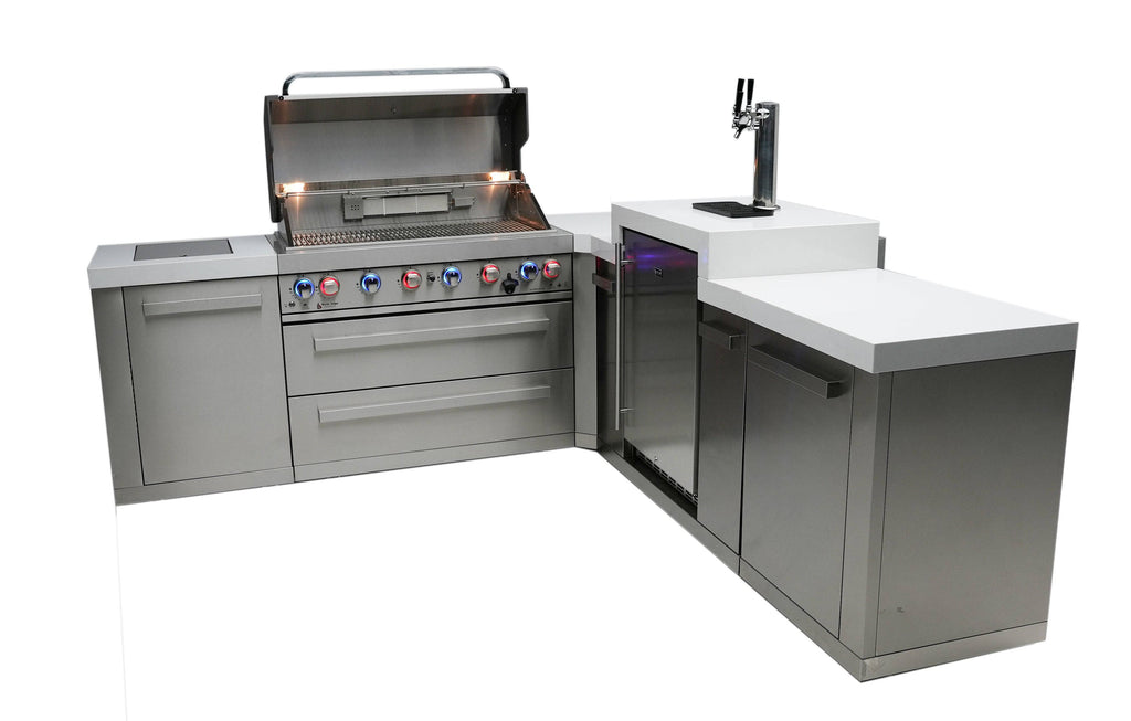 Mont Alpi 805 Island with a 90 Degree Corner and Kegerator - Wheatland Fireplace