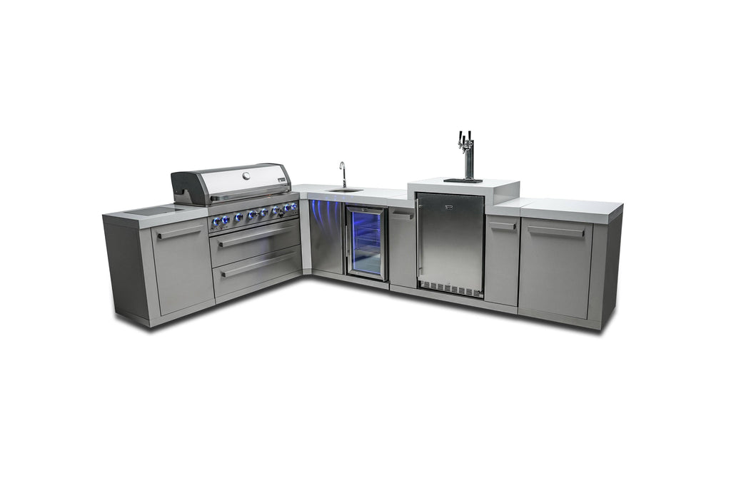 Mont Alpi 805 Island with a 90 Degree Corner, Kegerator and Beverage Center - Wheatland Fireplace