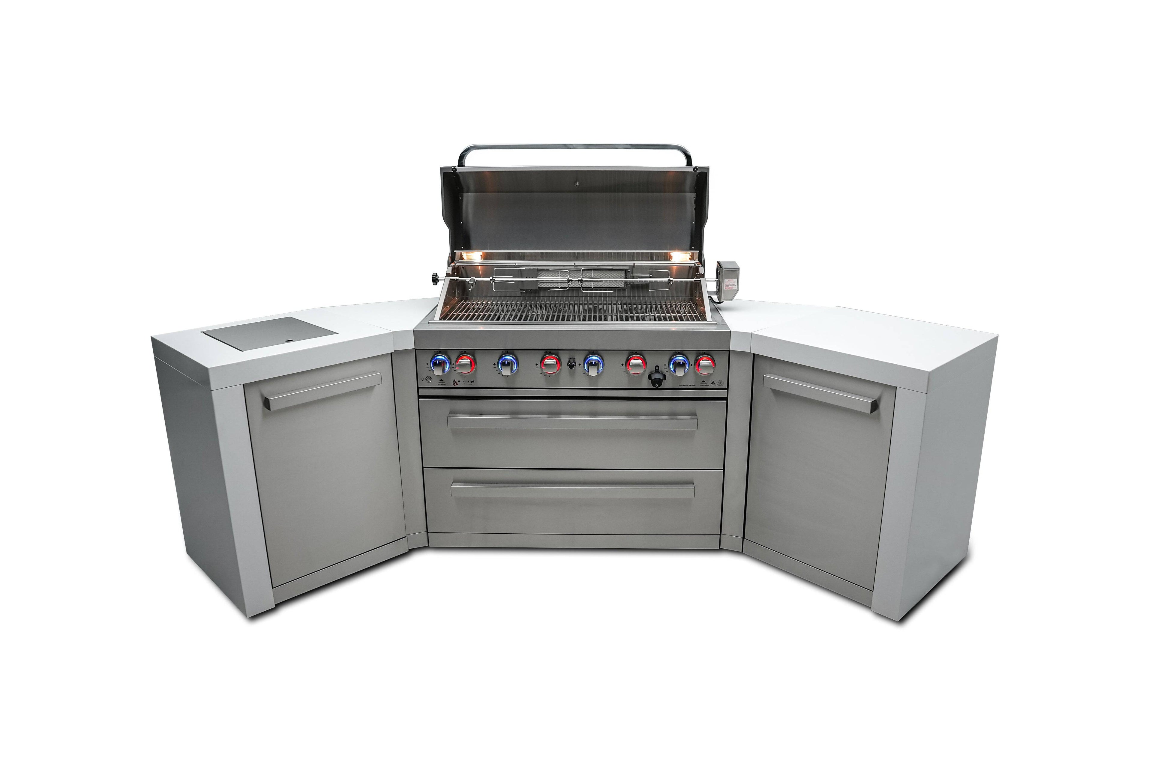 Mont Alpi 805 Deluxe Island with 45 Degree Corners - Wheatland Fireplace