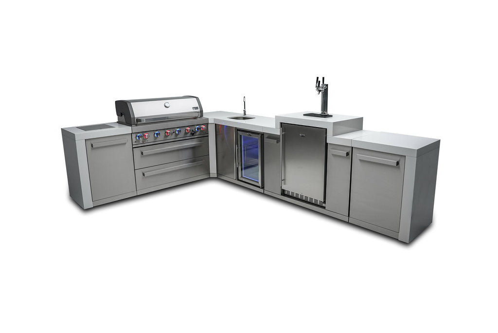 Mont Alpi 805 Deluxe Island with a 90 Degree Corner, Kegerator and Beverage Center - Wheatland Fireplace