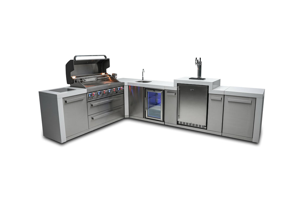 Mont Alpi 805 Deluxe Island with a 90 Degree Corner, Kegerator and Beverage Center - Wheatland Fireplace