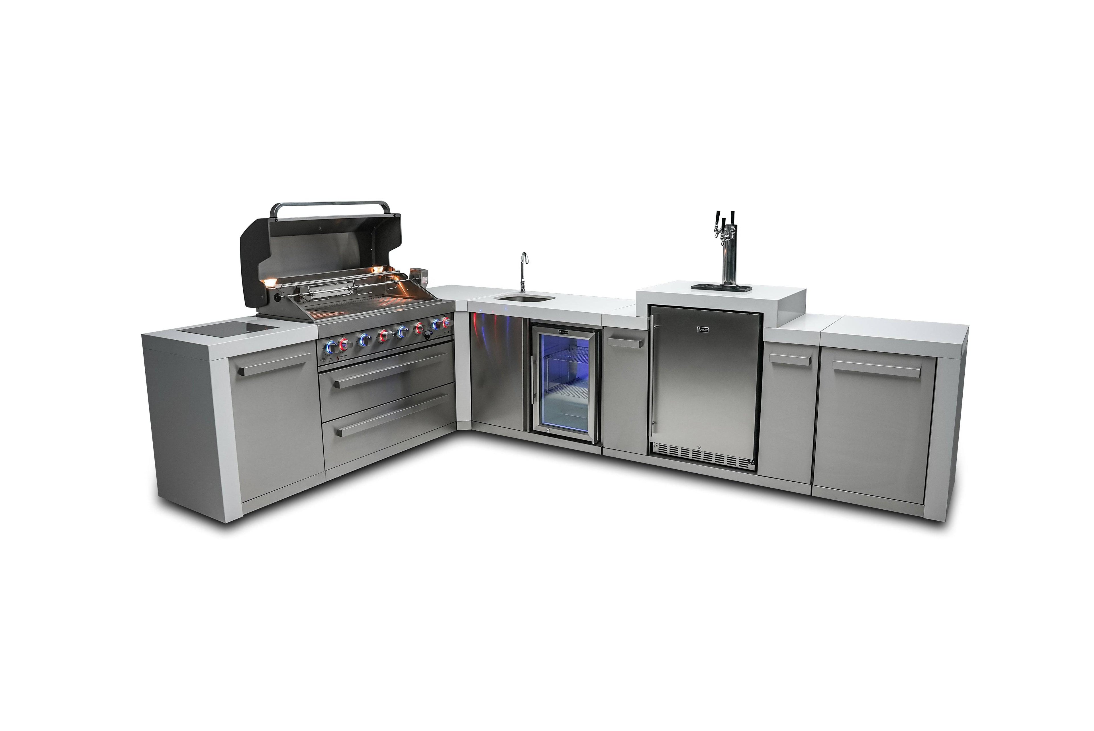Mont Alpi 805 Deluxe Island with a 90 Degree Corner, Kegerator and Beverage Center - Wheatland Fireplace