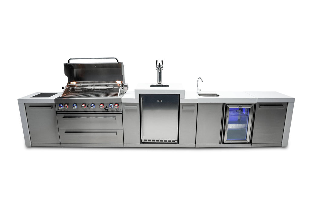 Mont Alpi 805 Deluxe Island with a Kegerator and a Beverage Center - Wheatland Fireplace
