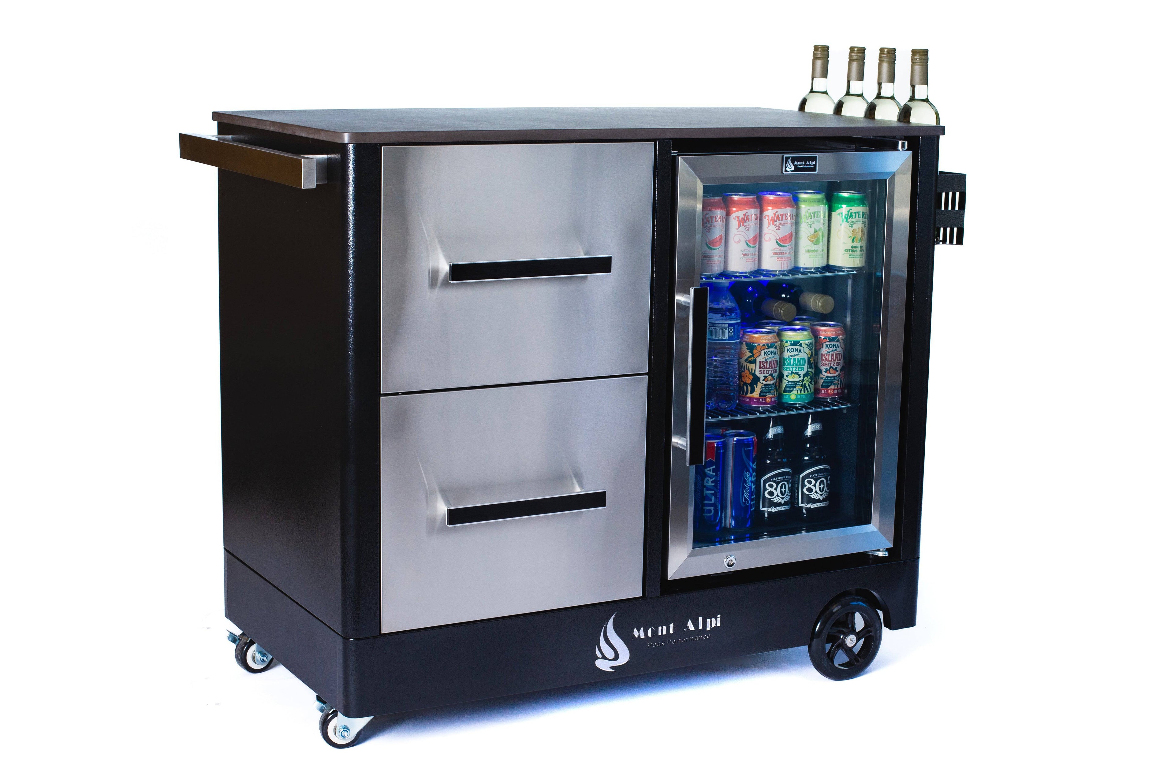 Mont Alpi Large Outdoor Prep Center / Bar Cart - Wheatland Fireplace