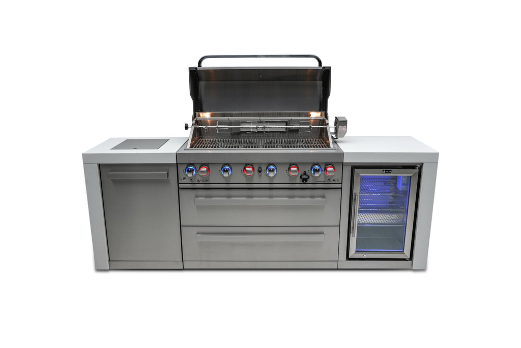 Mont Alpi 805 Deluxe Island with a Fridge Cabinet - Wheatland Fireplace
