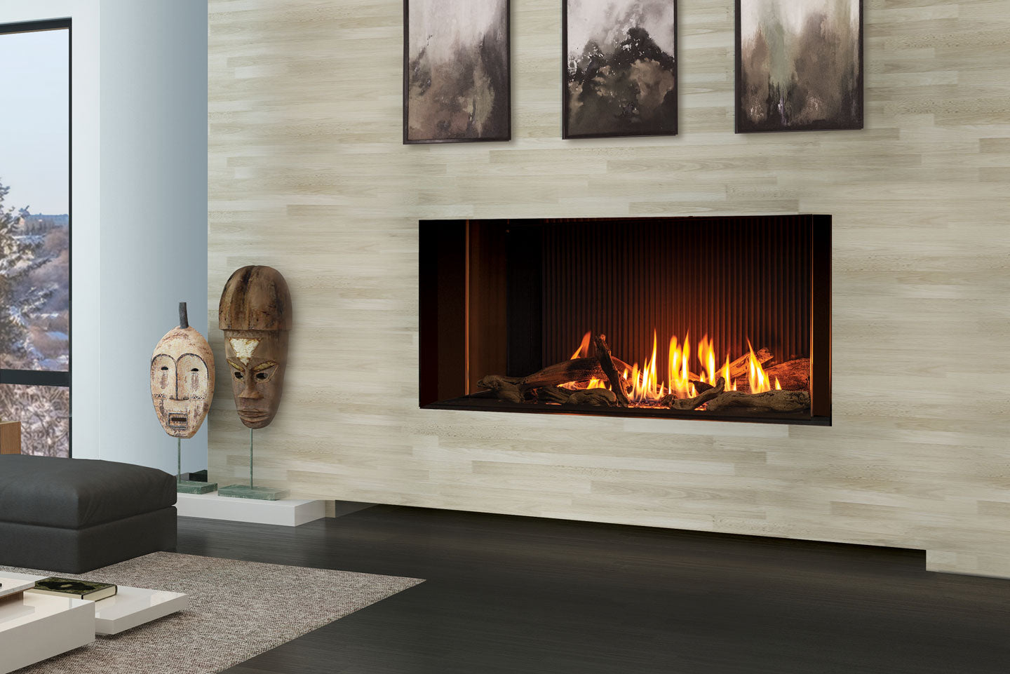 U50 Tall Gas Fireplace