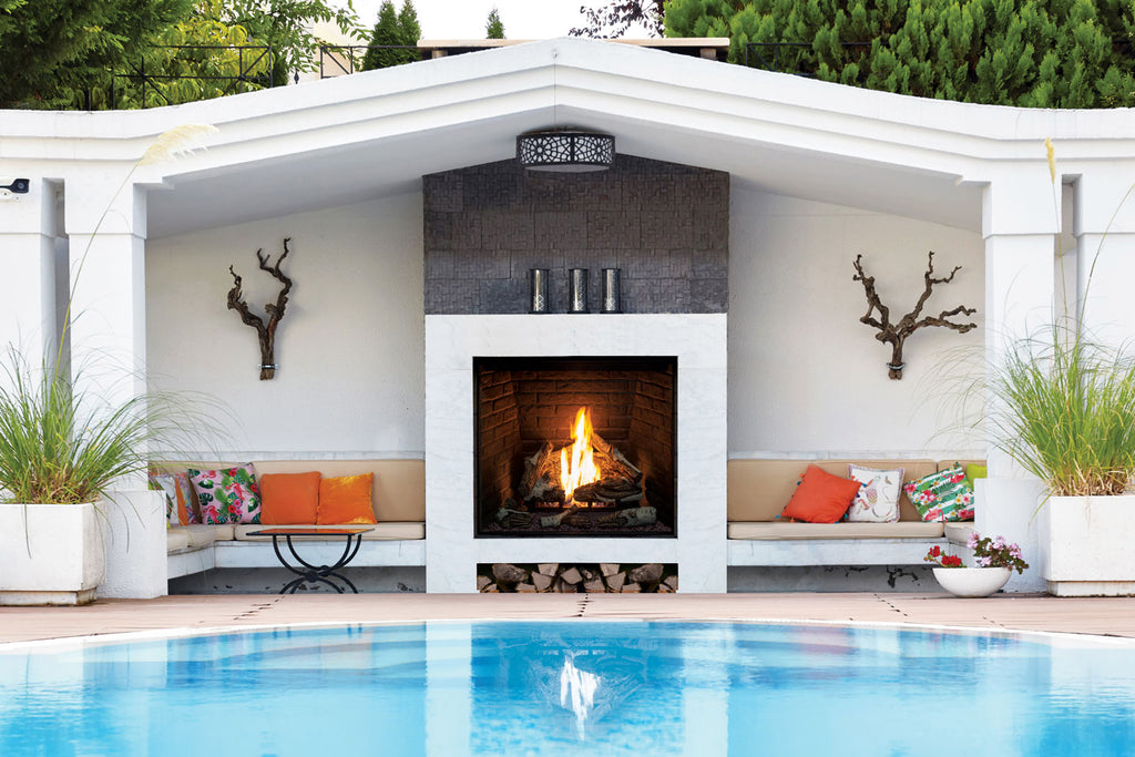 U44 Outdoor Gas Fireplace w/wall switch