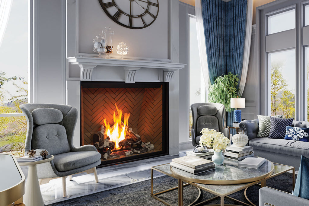 U55 Gas Fireplace IPI w/ Painted Liner & Remote